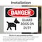 Signmission Guard Dogs On Duty Danger Sign, Vinyl Decal, 14in W x 10in L, 2PK OS-2PACK-DS-D-1014-L-1286 - alternate 4